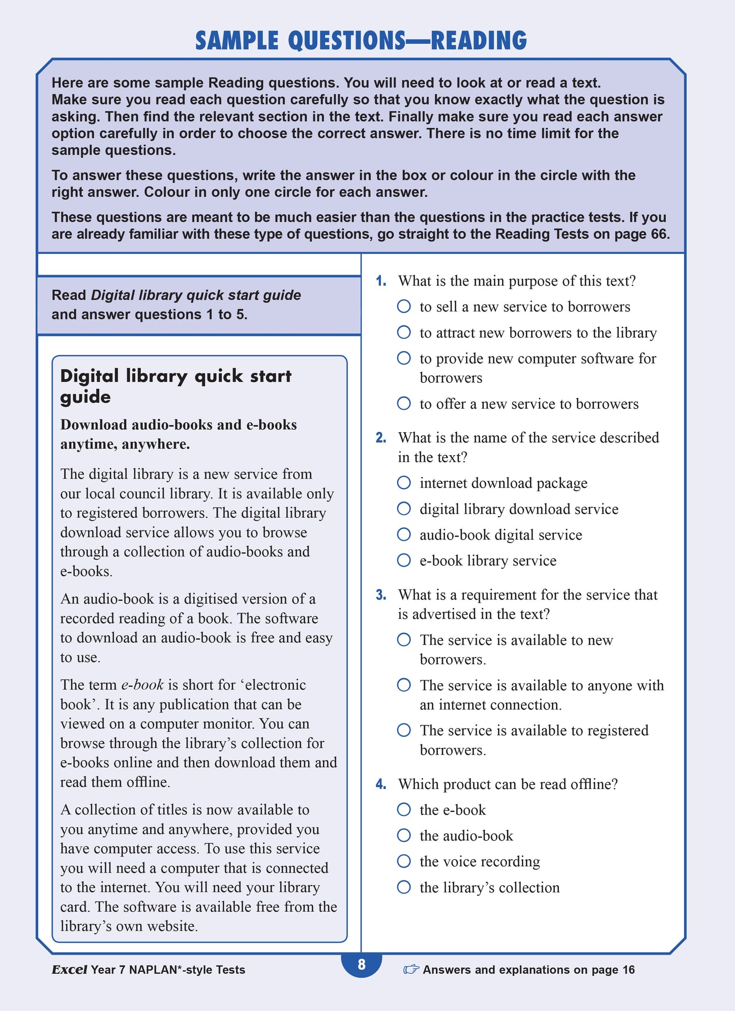 Excel Year 7 NAPLAN*-style Tests
