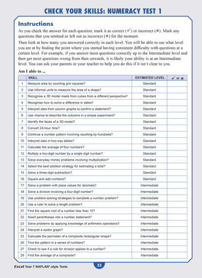 Excel Year 7 NAPLAN*-style Tests