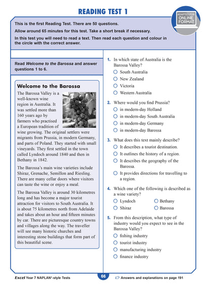Excel Year 7 NAPLAN*-style Tests