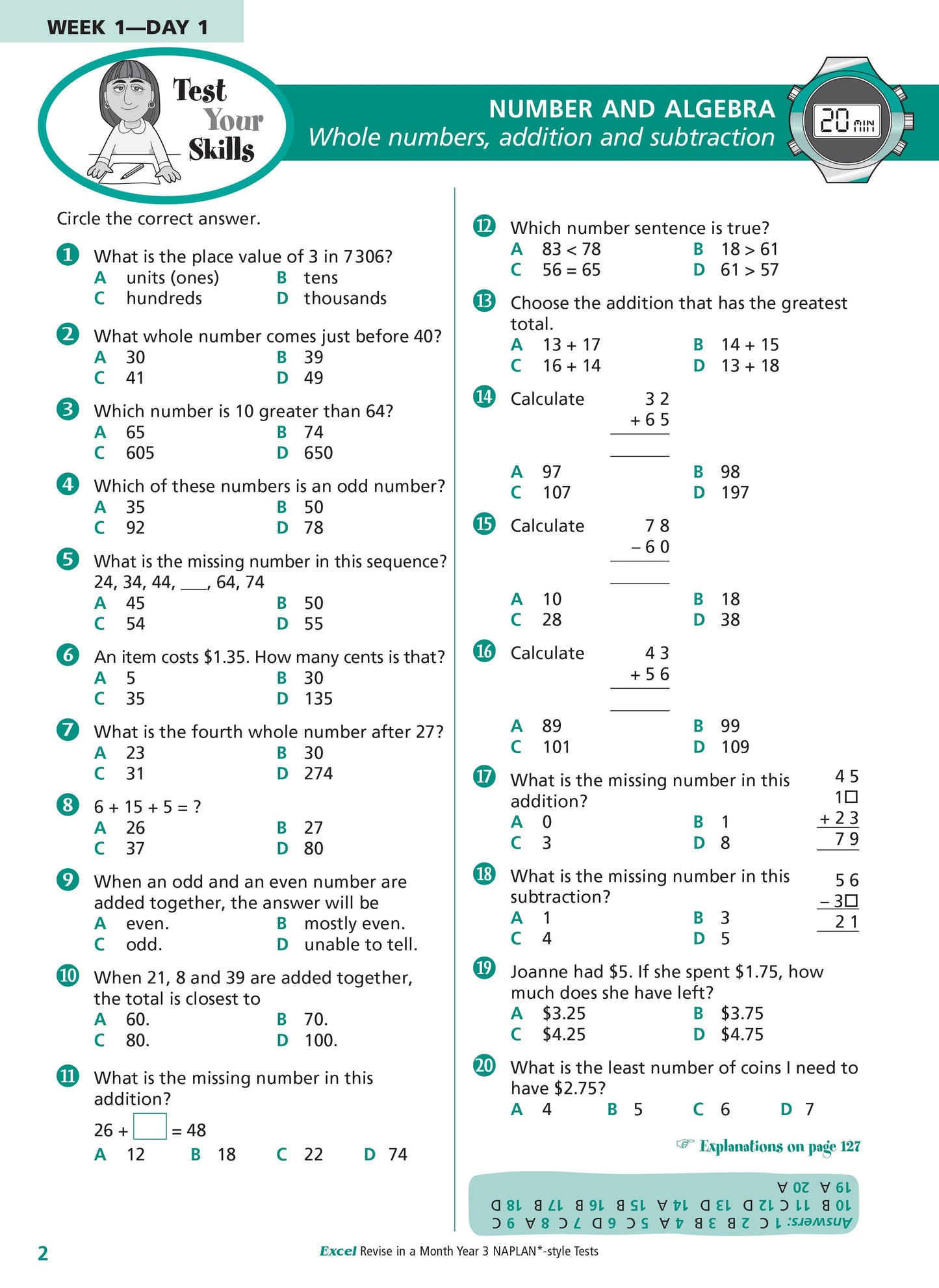 Excel Revise in a Month Year 3 NAPLAN*-style Tests