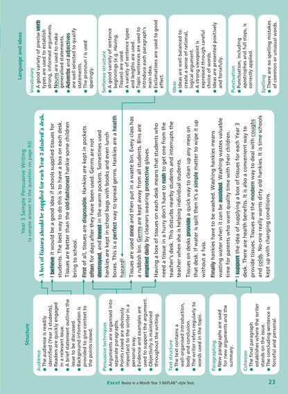 Excel Revise in a Month Year 3 NAPLAN*-style Tests