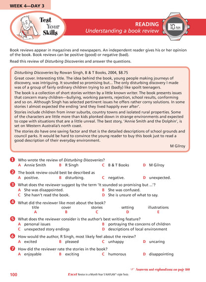 Excel Revise in a Month Year 5 NAPLAN*-style Tests