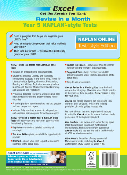 Excel Revise in a Month Year 5 NAPLAN*-style Tests