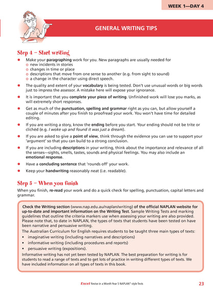 Excel Revise in a Month Year 5 NAPLAN*-style Tests