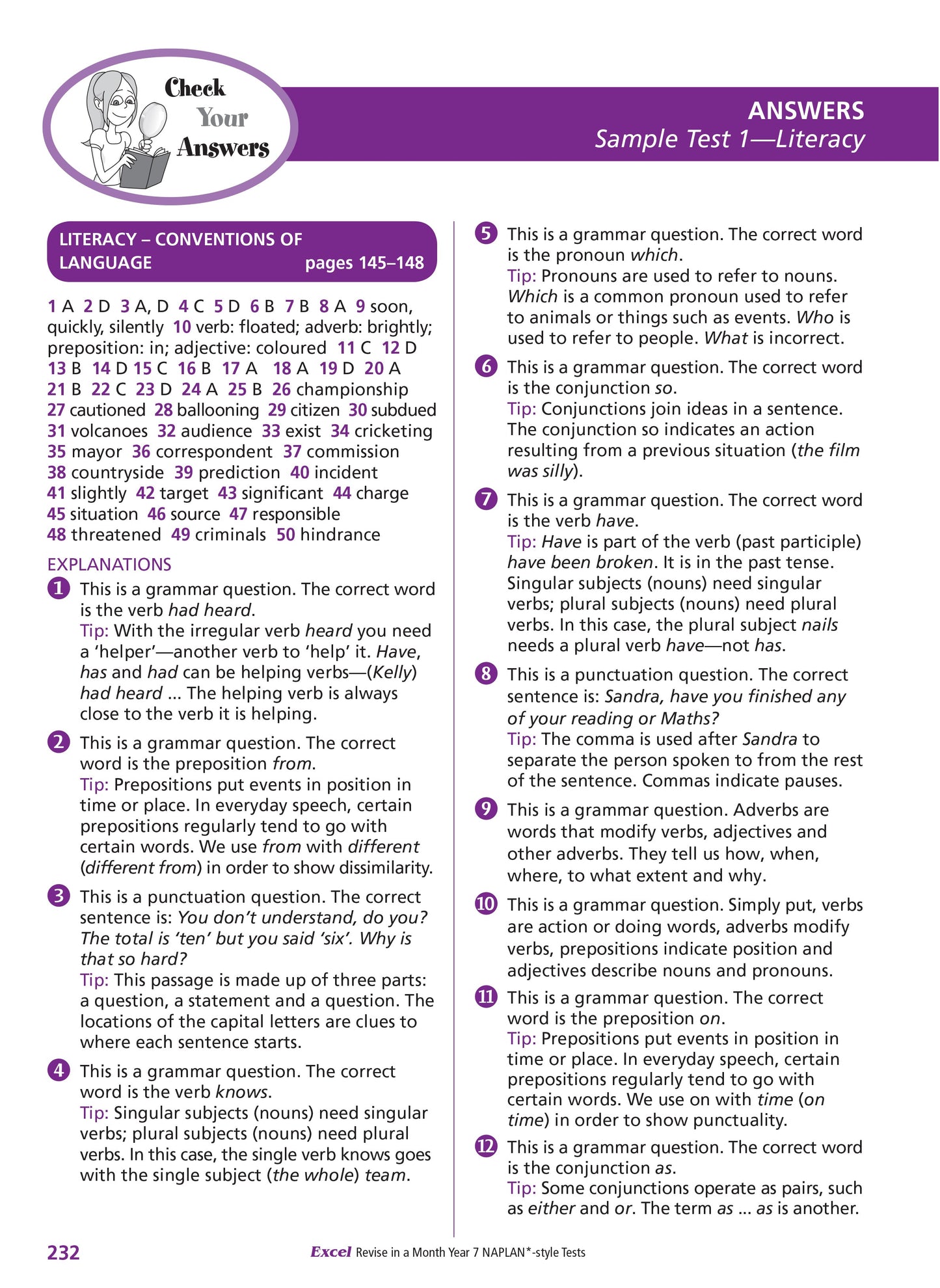 Excel Revise in a Month Year 7 NAPLAN*-style Tests