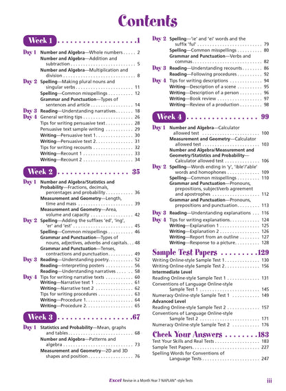 Excel Revise in a Month Year 7 NAPLAN*-style Tests