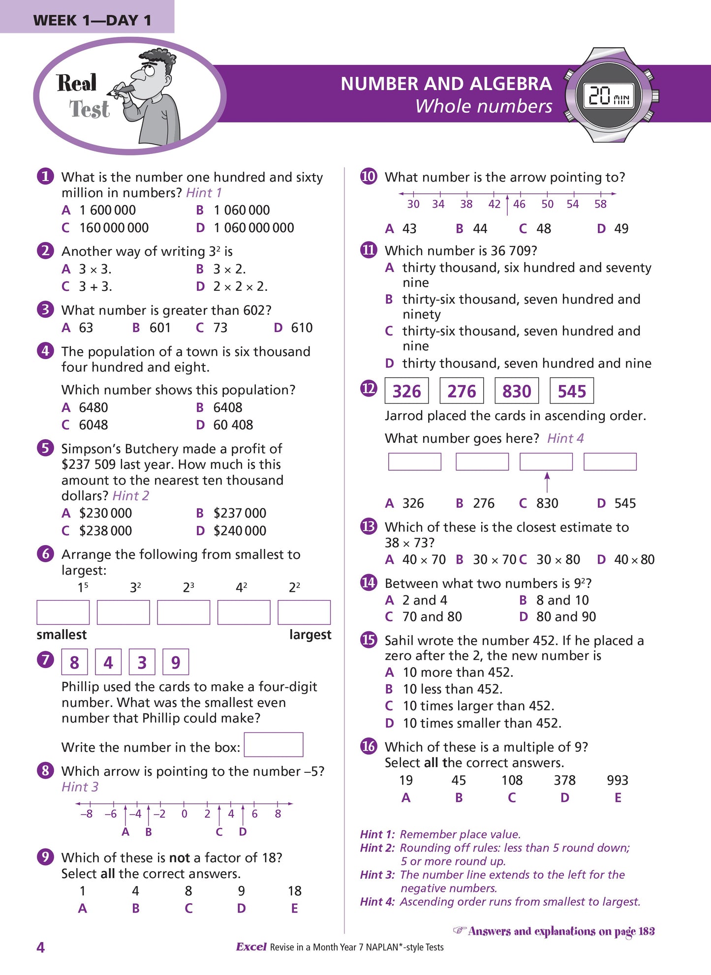 Excel Revise in a Month Year 7 NAPLAN*-style Tests