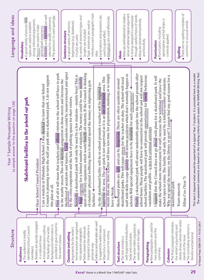 Excel Revise in a Month Year 7 NAPLAN*-style Tests