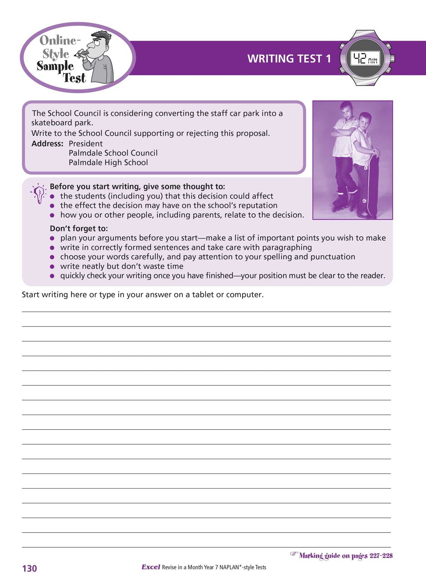 Excel Revise in a Month Year 7 NAPLAN*-style Tests