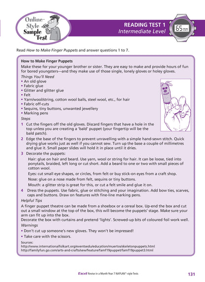 Excel Revise in a Month Year 7 NAPLAN*-style Tests