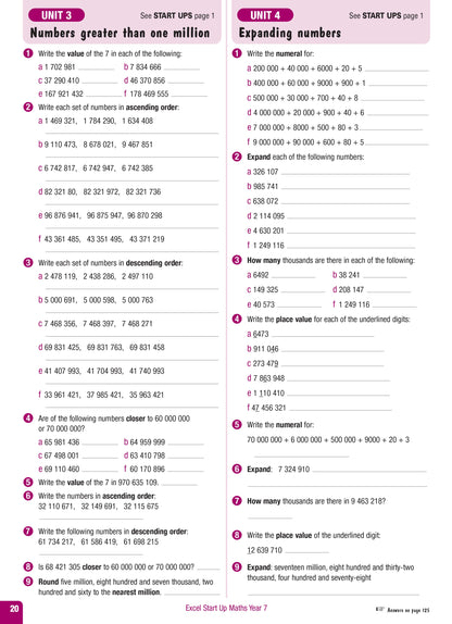 Excel Advanced Skills - Start Up Maths - Year 7