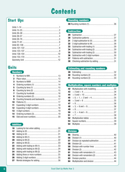 Excel Advanced Skills - Start Up Maths - Year 3