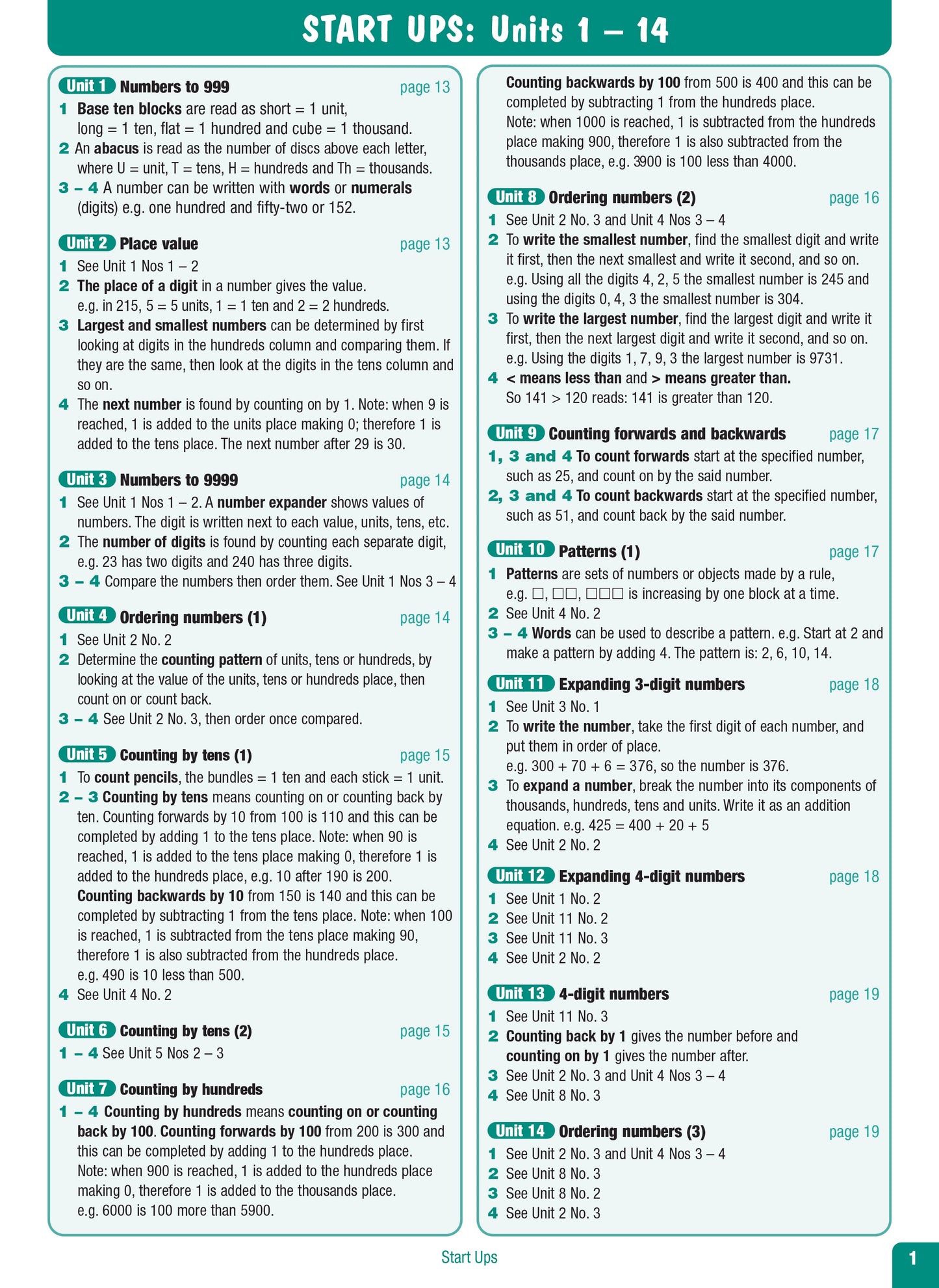 Excel Advanced Skills - Start Up Maths - Year 3