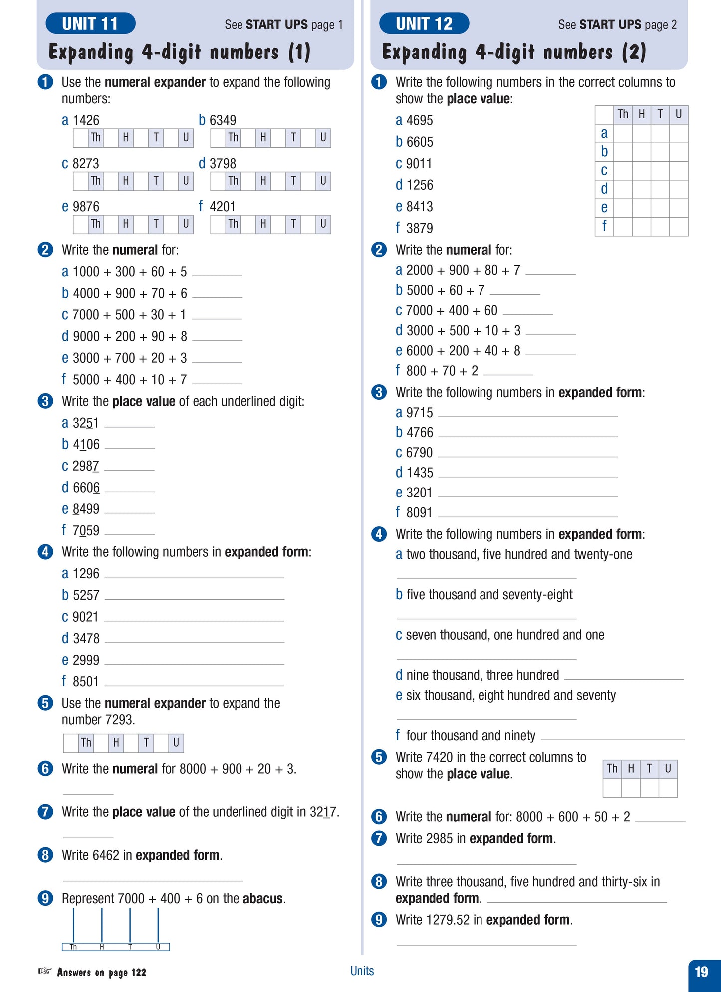 Excel Advanced Skills - Start Up Maths - Year 4