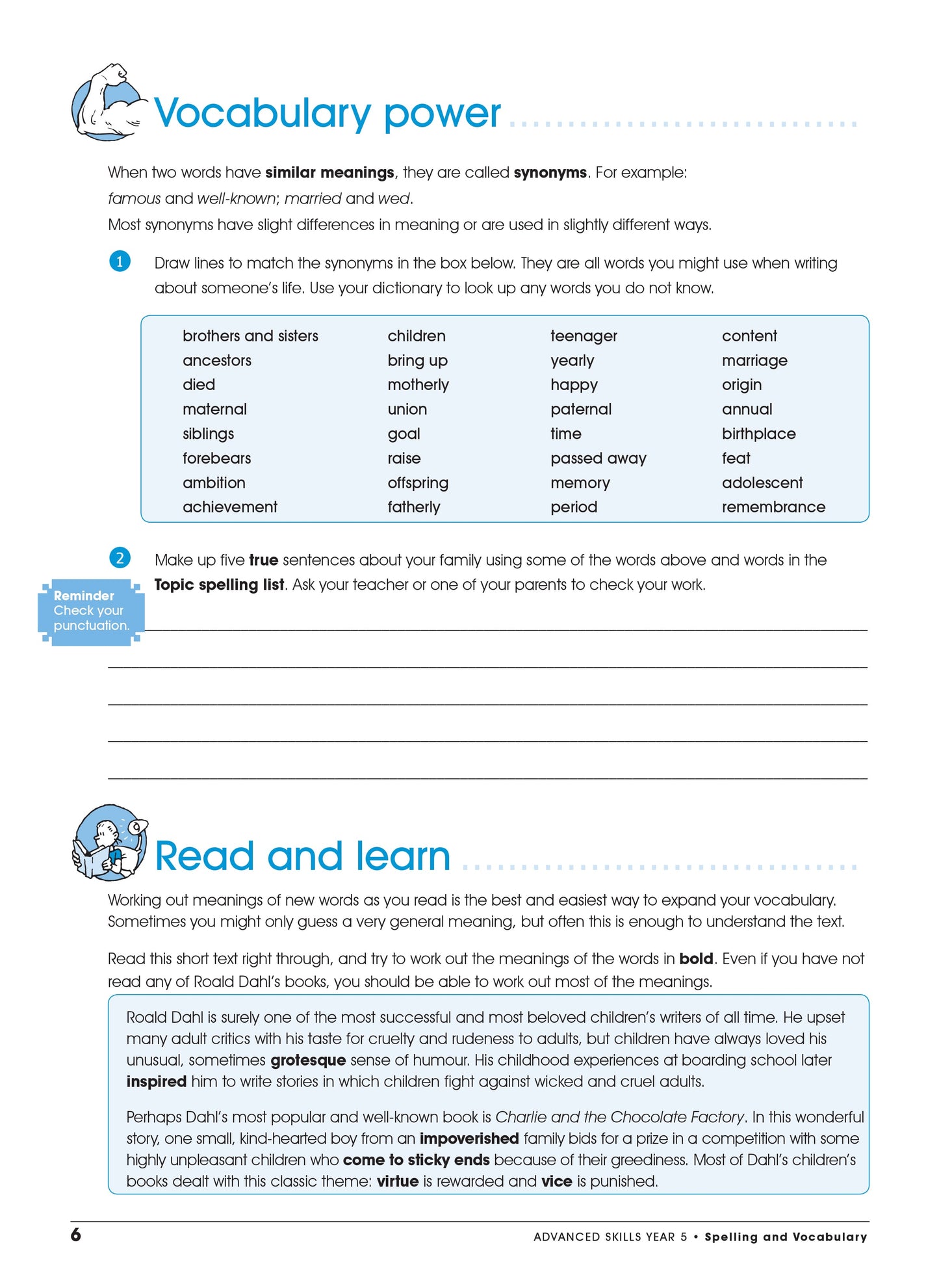 Excel Advanced Skills - Spelling and Vocabulary Workbook Year 5