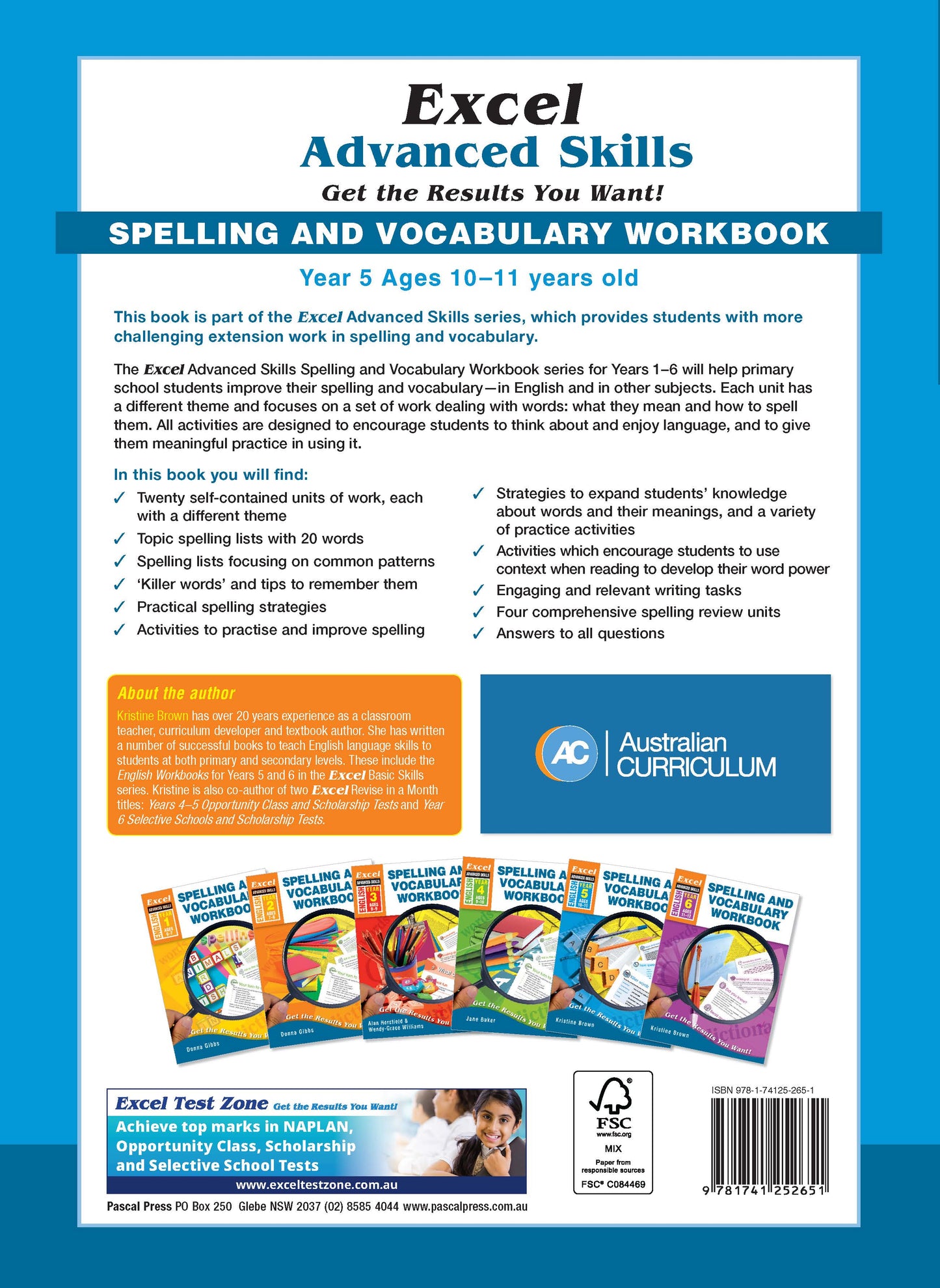 Excel Advanced Skills - Spelling and Vocabulary Workbook Year 5