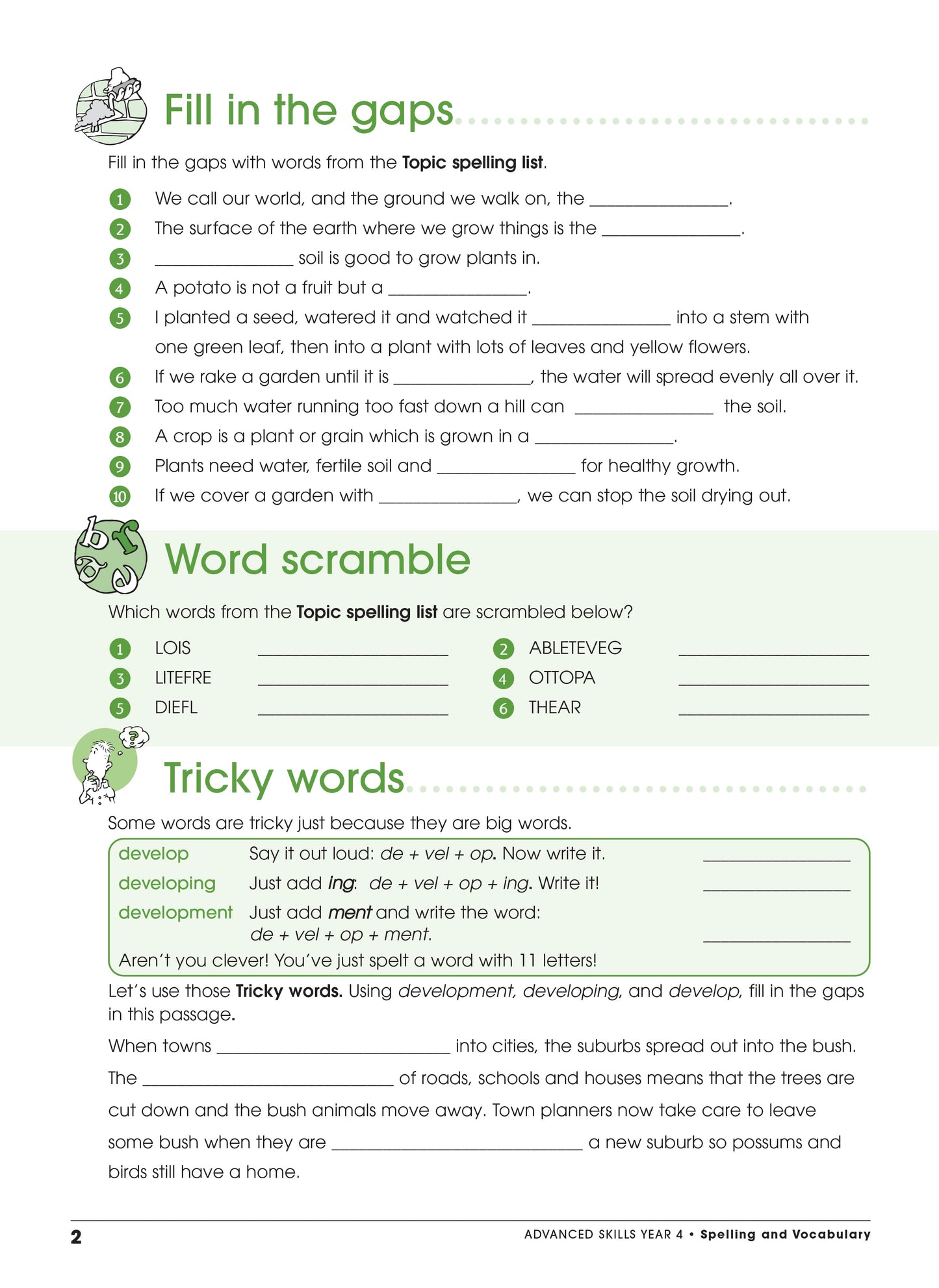Excel Advanced Skills - Spelling and Vocabulary Workbook Year 4