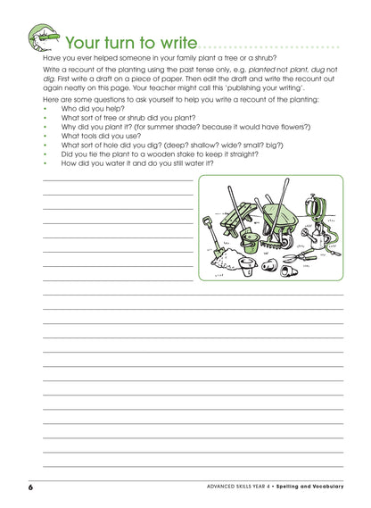 Excel Advanced Skills - Spelling and Vocabulary Workbook Year 4
