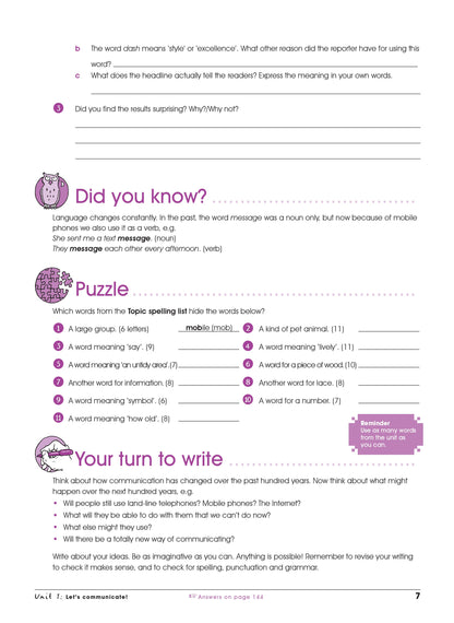 Excel Advanced Skills - Spelling and Vocabulary Workbook Year 6
