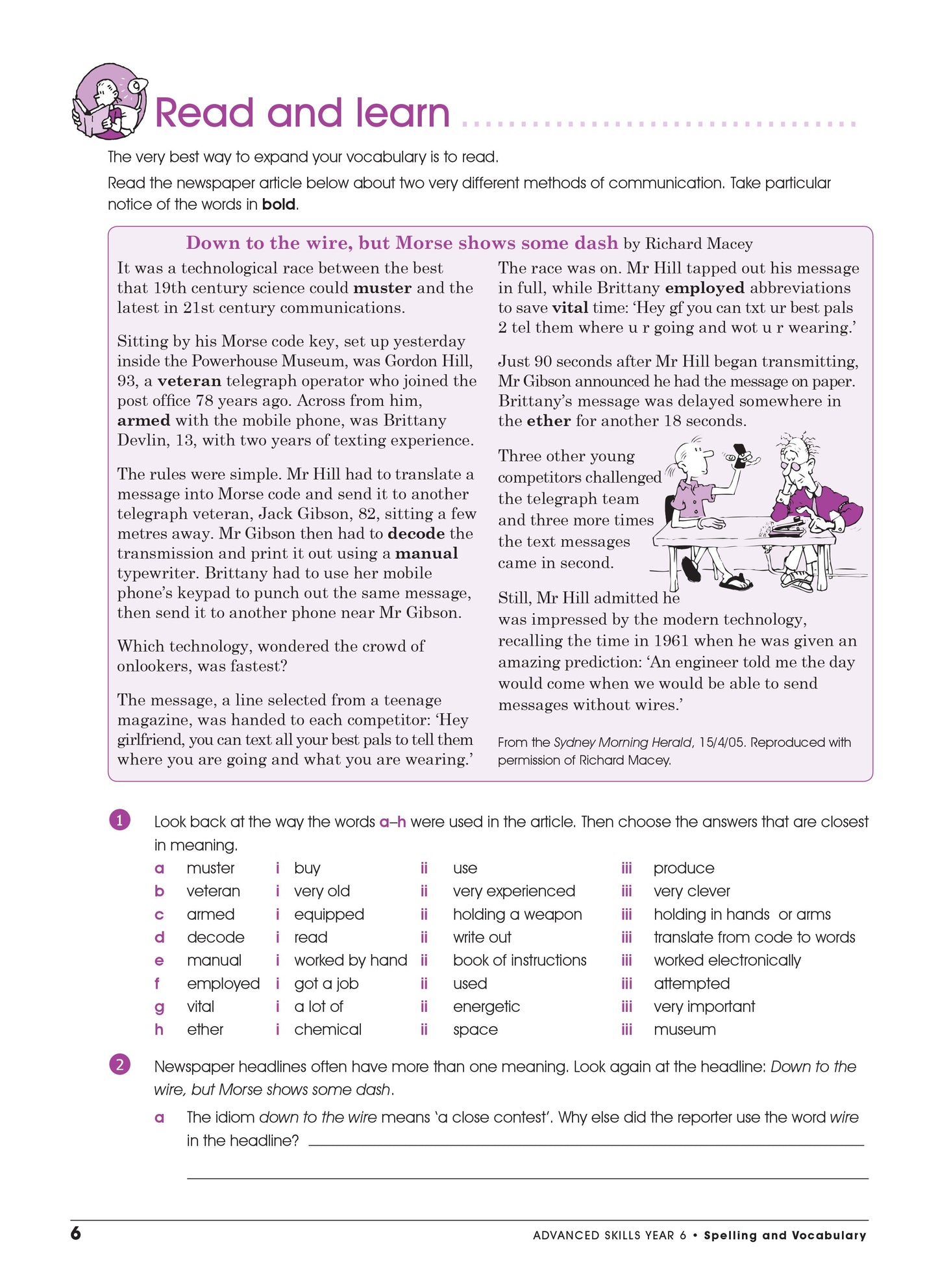 Excel Advanced Skills - Spelling and Vocabulary Workbook Year 6
