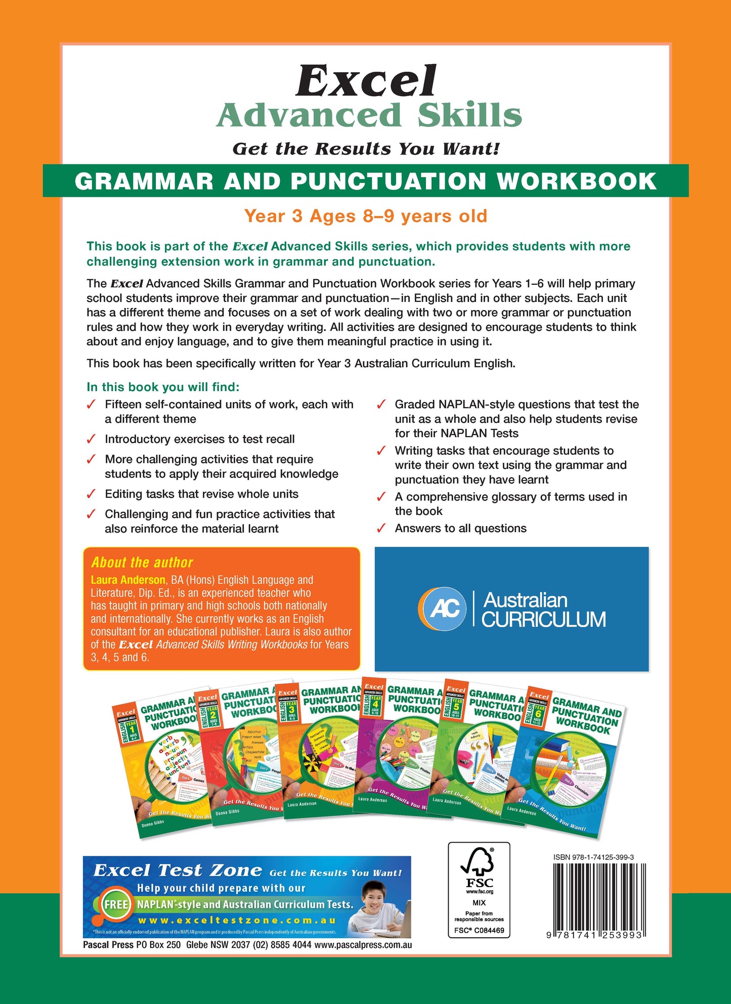 Excel Advanced Skills - Grammar and Punctuation Workbook Year 3