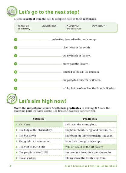 Excel Advanced Skills - Grammar and Punctuation Workbook Year 4