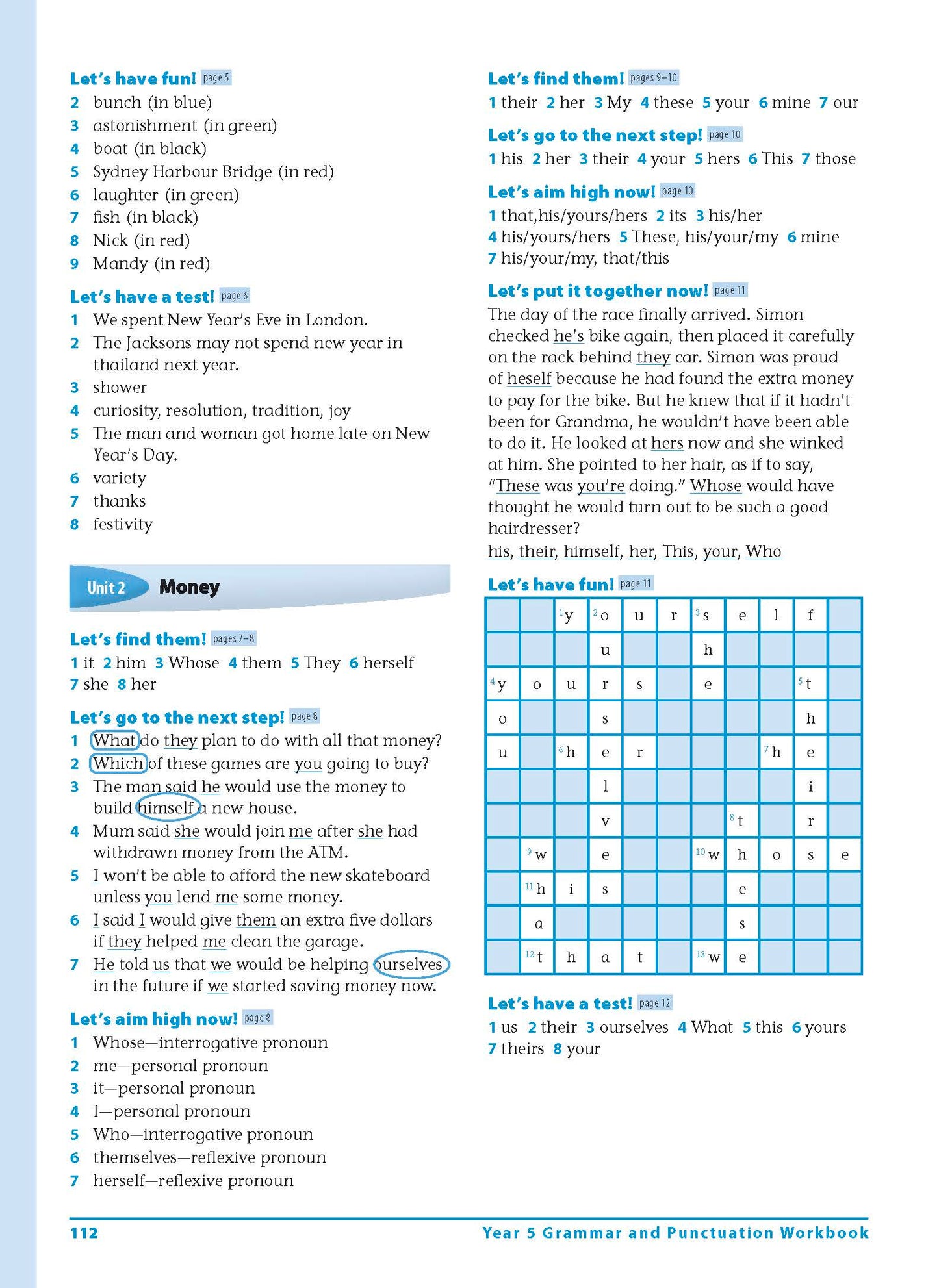 Excel Advanced Skills - Grammar and Punctuation Workbook Year 5