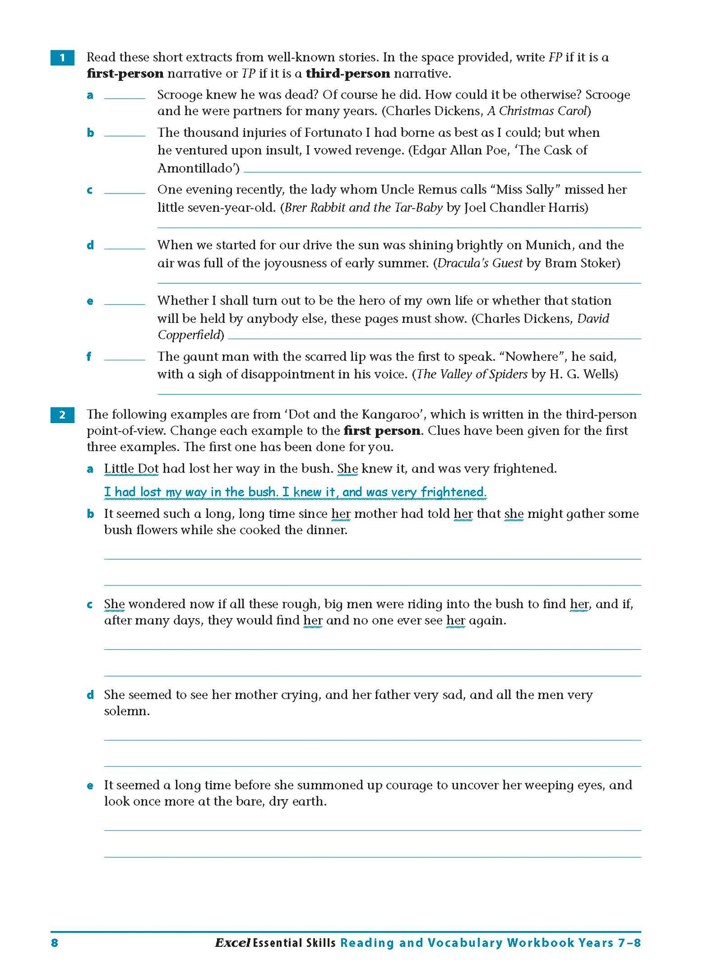 Excel Essential Skills - Reading and Vocabulary Workbook Years 7-8