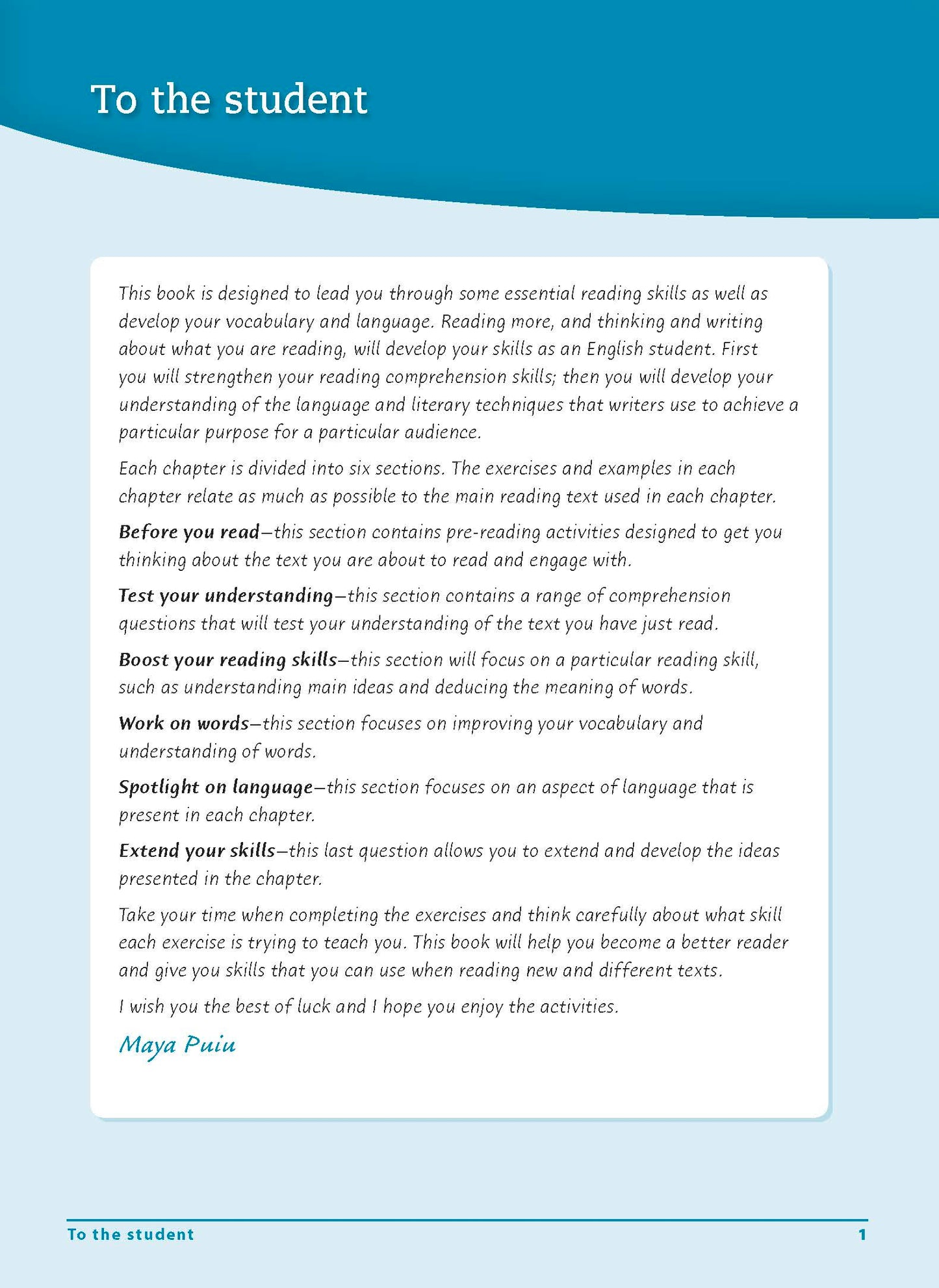 Excel Essential Skills - Reading and Vocabulary Workbook Years 7-8
