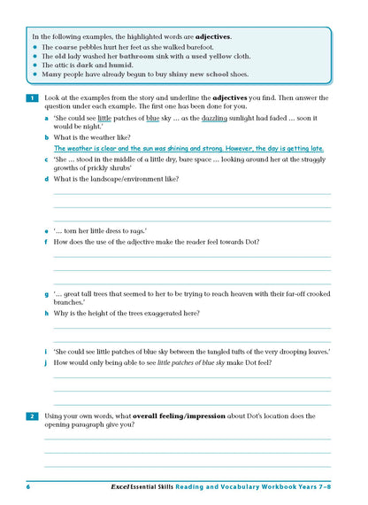Excel Essential Skills - Reading and Vocabulary Workbook Years 7-8