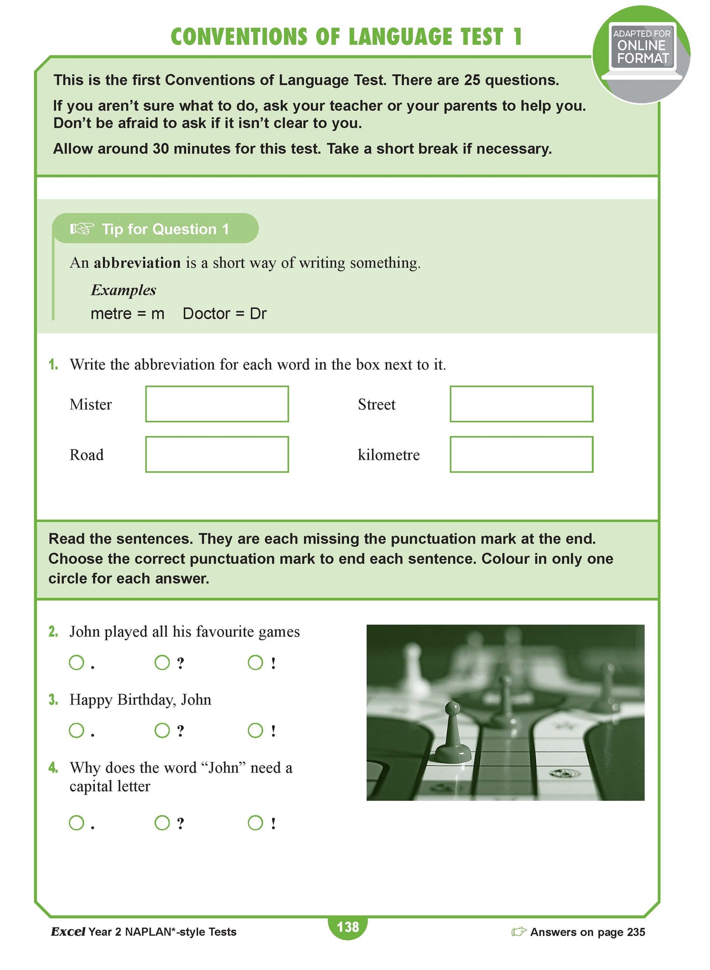 Excel Year 2 NAPLAN*-style Tests