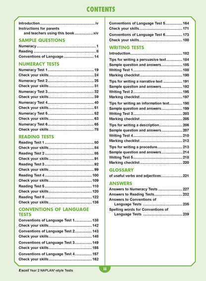 Excel Year 2 NAPLAN*-style Tests