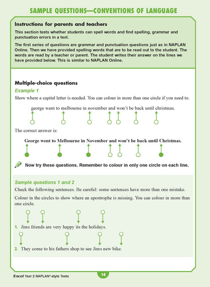 Excel Year 2 NAPLAN*-style Tests