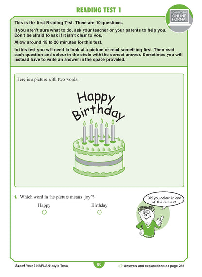 Excel Year 2 NAPLAN*-style Tests