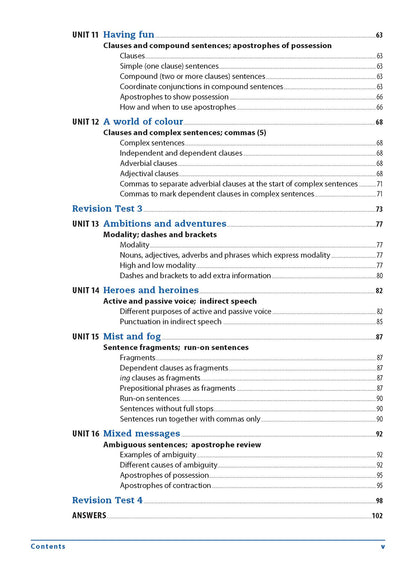 Excel Essential Skills - Grammar and Punctuation Workbooks Years 7-8
