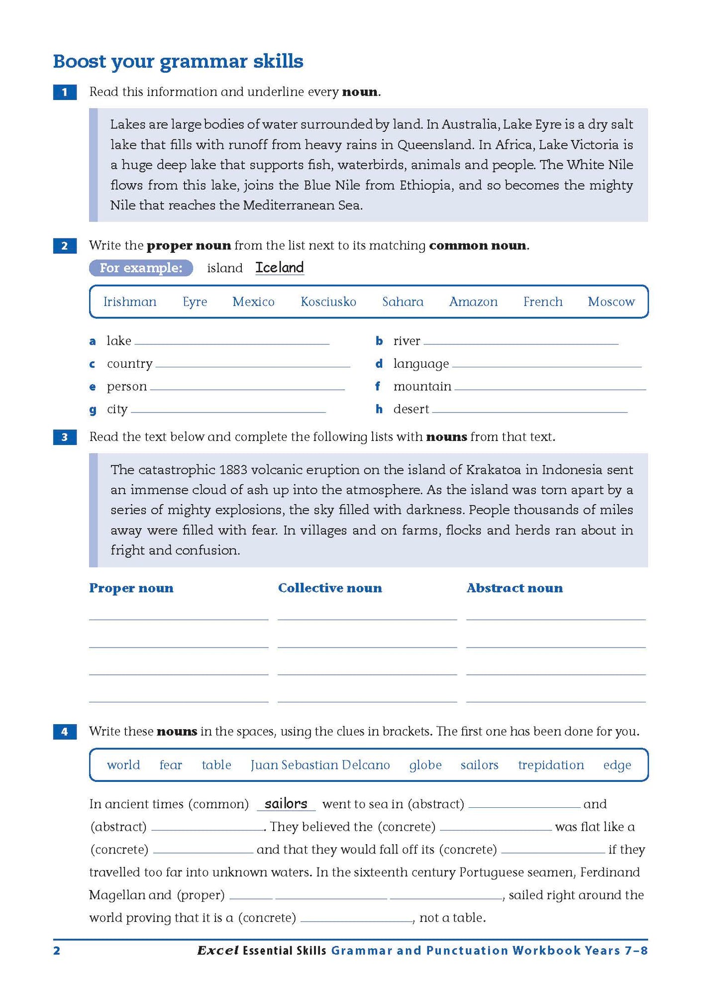 Excel Essential Skills - Grammar and Punctuation Workbooks Years 7-8