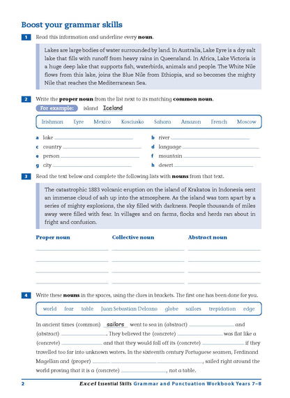 Excel Essential Skills - Grammar and Punctuation Workbooks Years 7-8