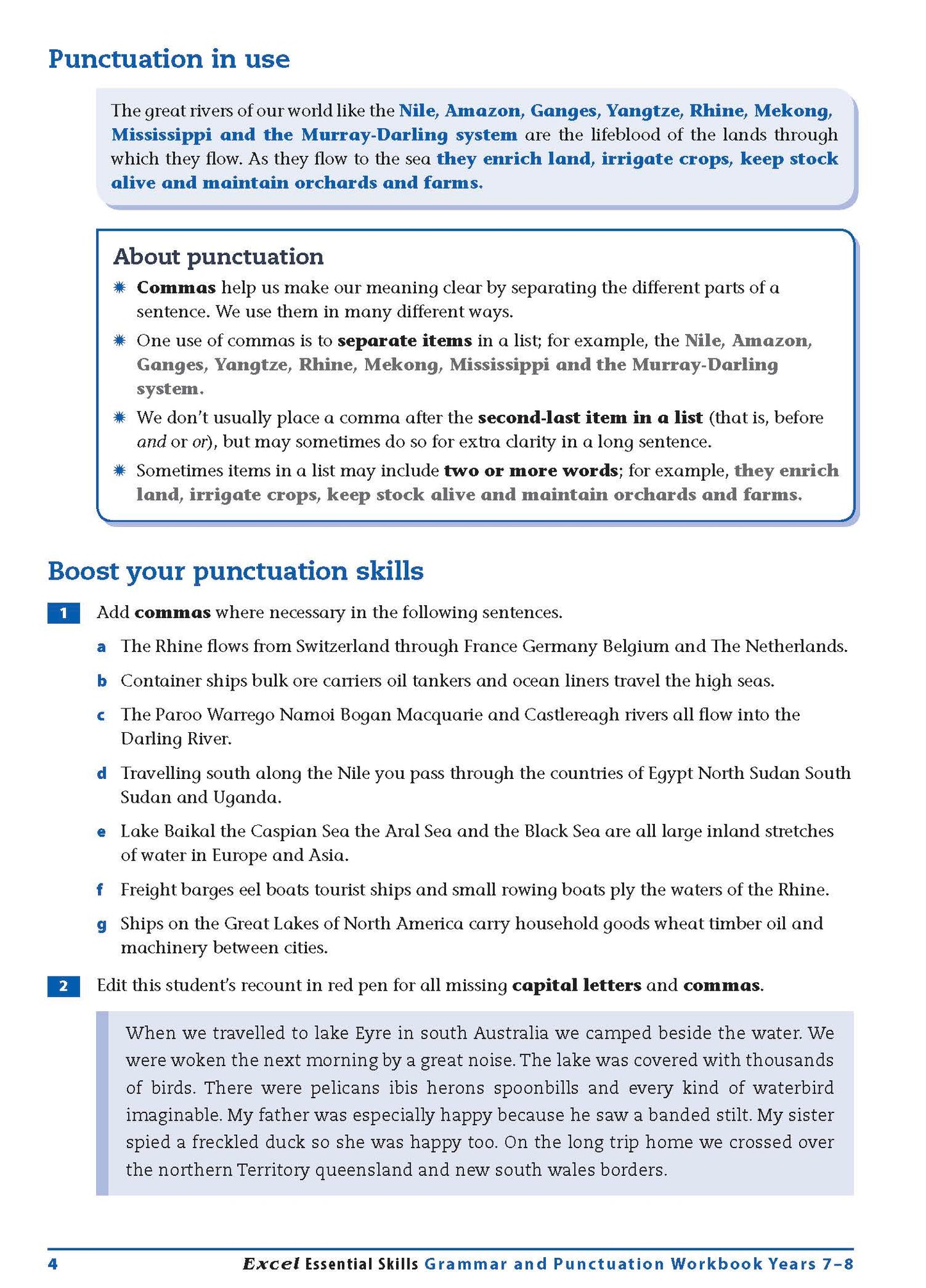 Excel Essential Skills - Grammar and Punctuation Workbooks Years 7-8