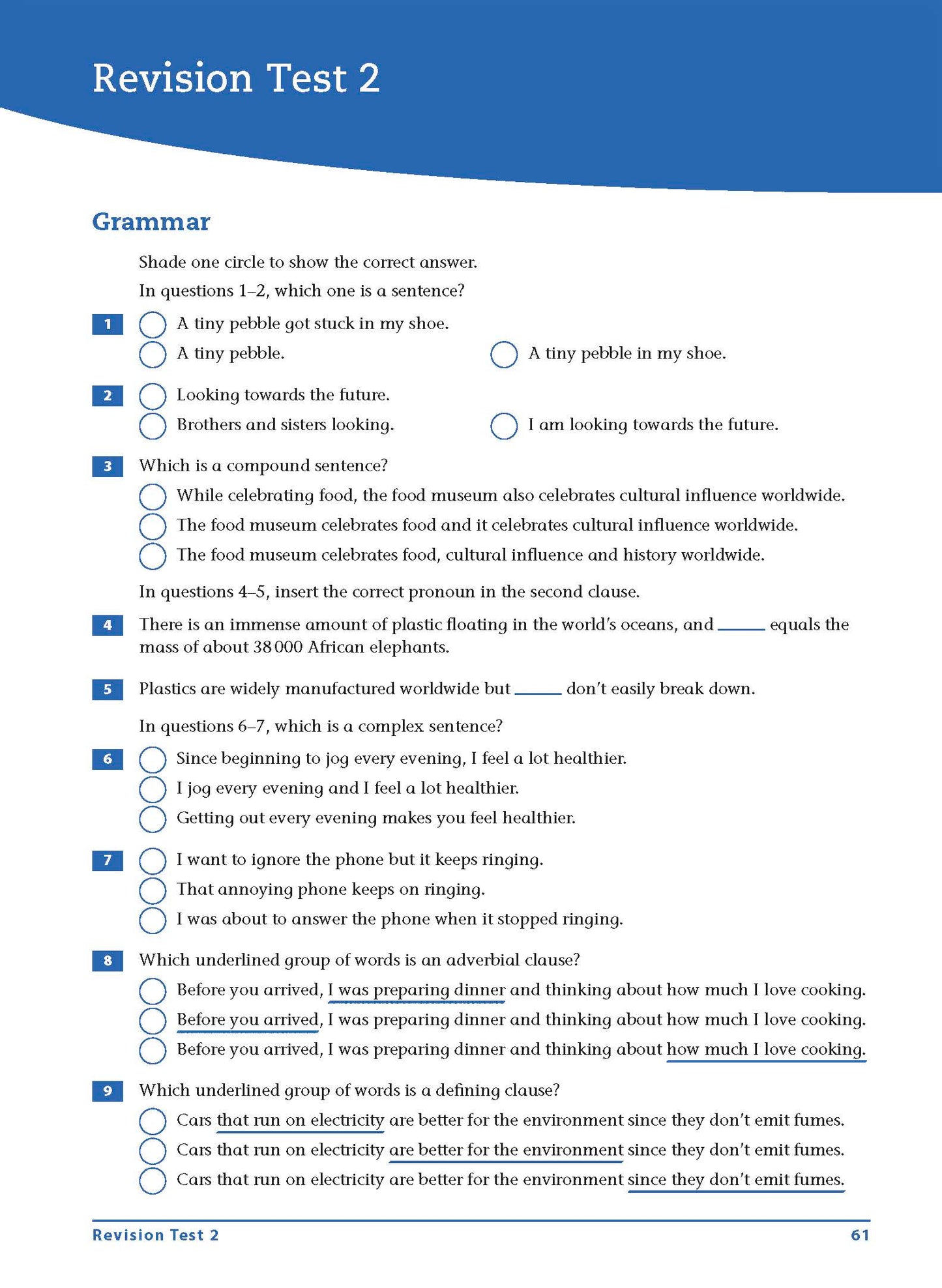 Excel Essential Skills - Grammar & Punctuation Workbook Years 9-10