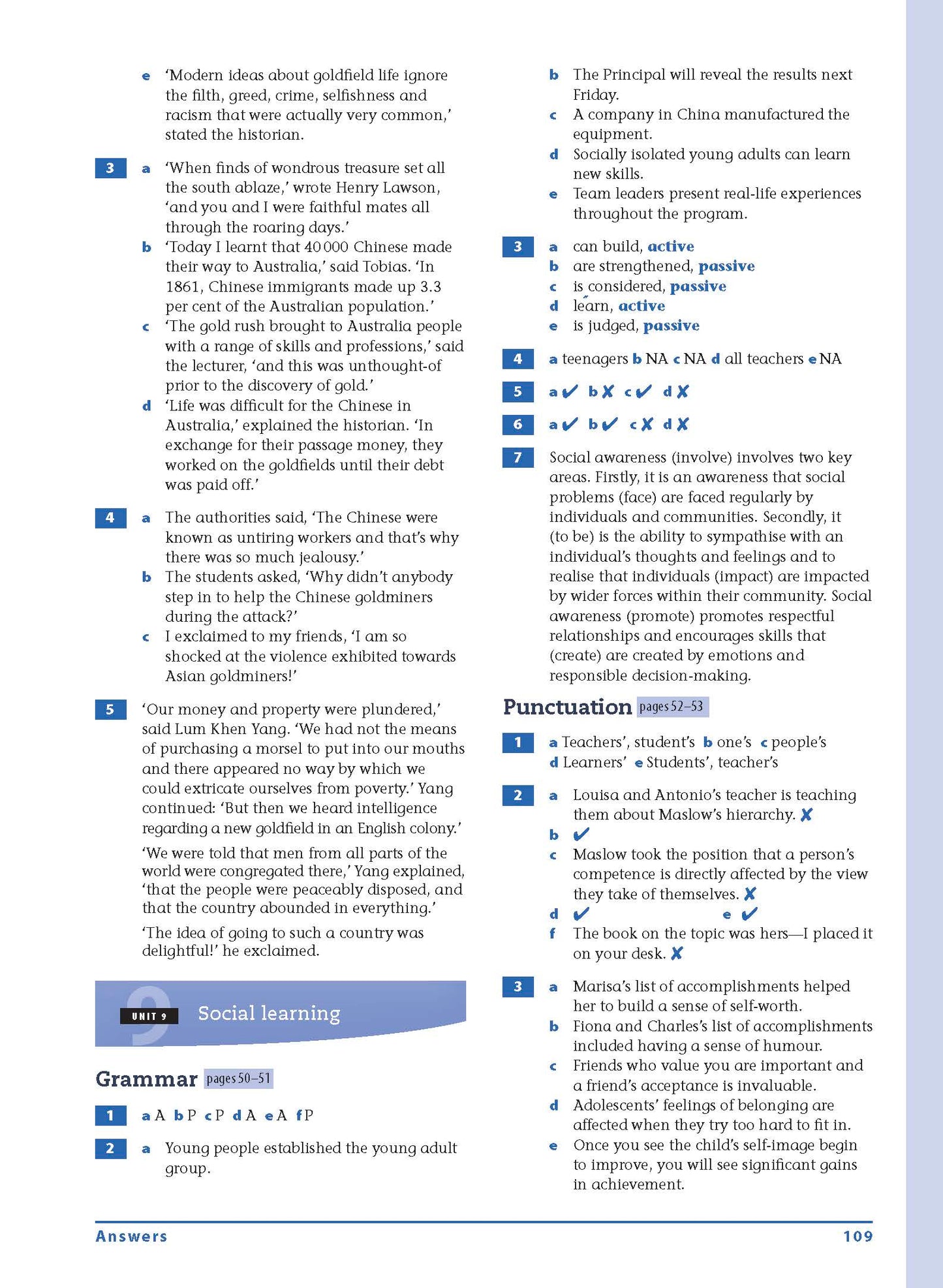 Excel Essential Skills - Grammar & Punctuation Workbook Years 9-10