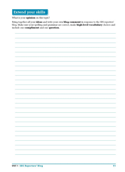 Excel Essential Skills - Reading and Vocabulary Workbook Years 9-10