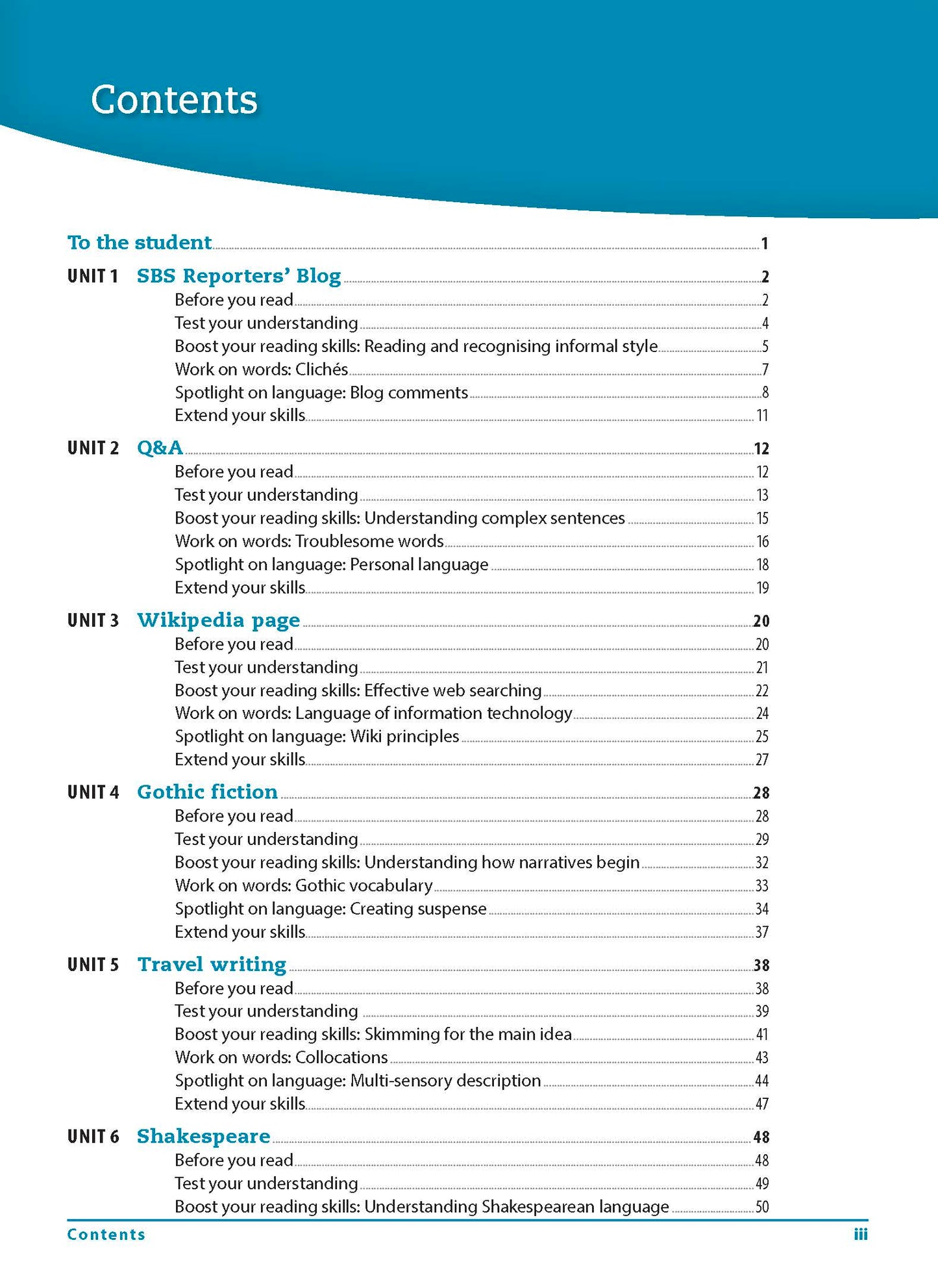 Excel Essential Skills - Reading and Vocabulary Workbook Years 9-10