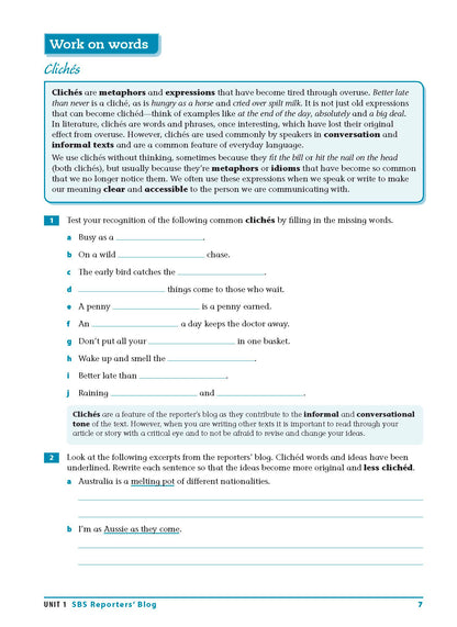 Excel Essential Skills - Reading and Vocabulary Workbook Years 9-10