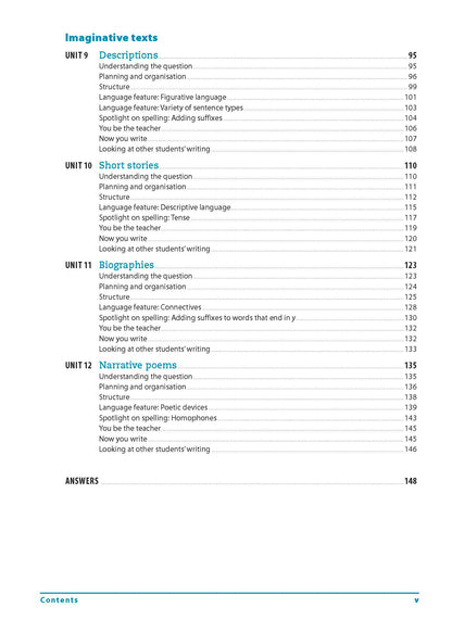 Excel Essential Skills - Writing & Spelling Workbook Years 7-8