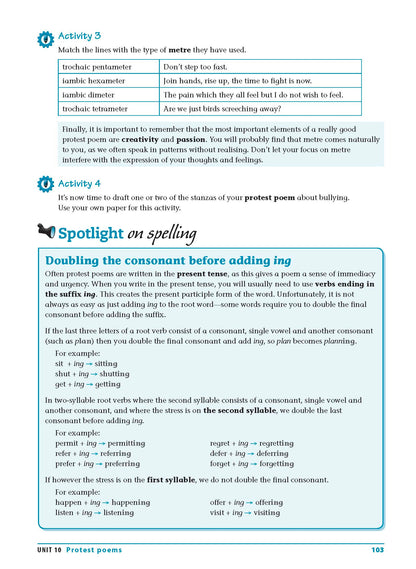 Excel Essential Skills - Writing & Spelling Workbook Years 9-10