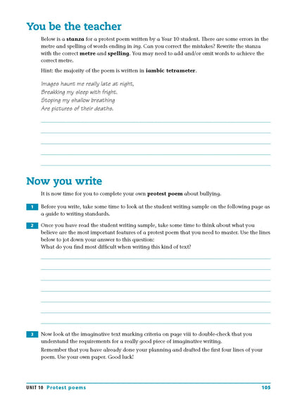 Excel Essential Skills - Writing & Spelling Workbook Years 9-10