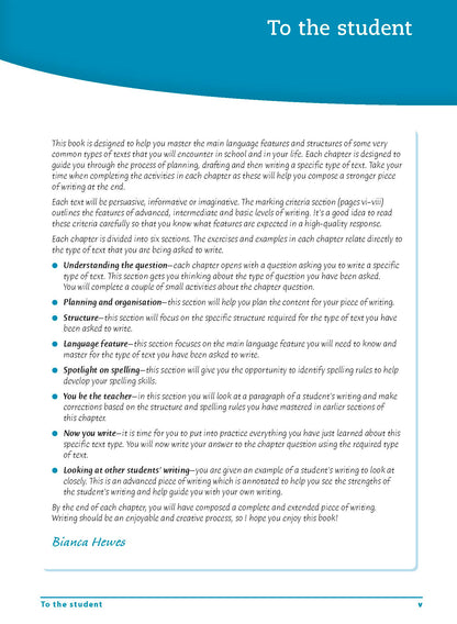 Excel Essential Skills - Writing & Spelling Workbook Years 9-10