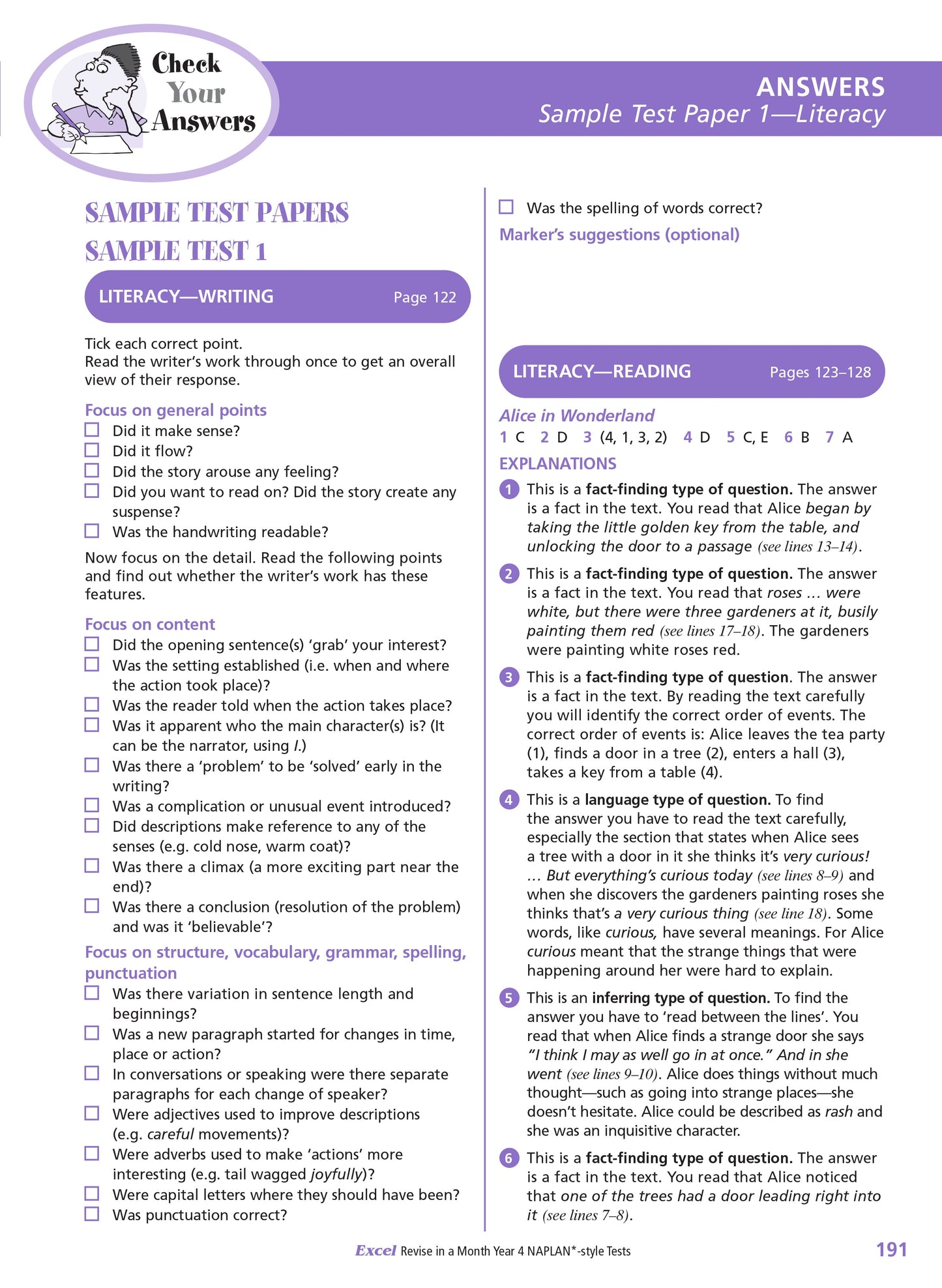 Excel Revise in a Month Year 4 NAPLAN*-style Tests