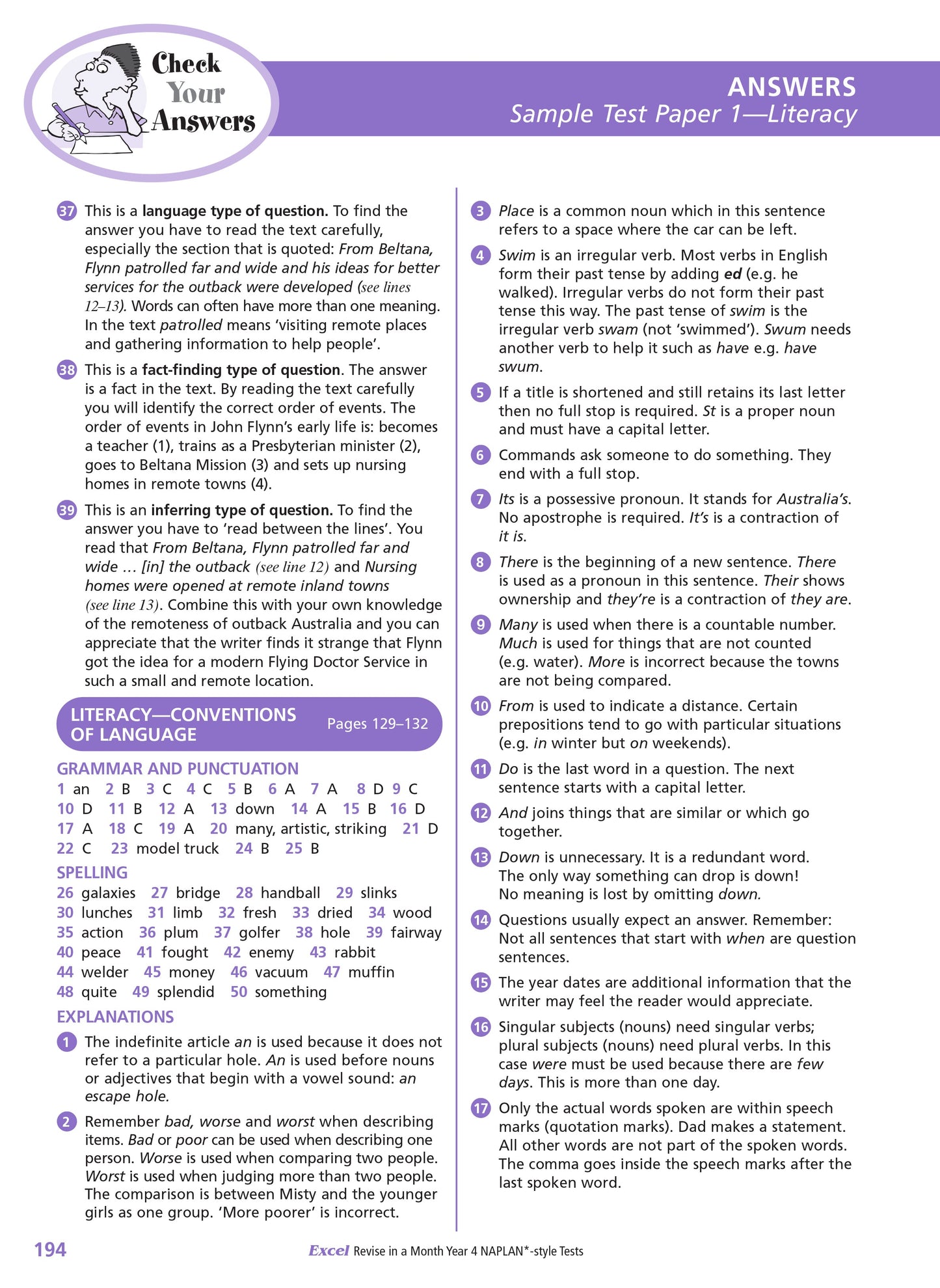 Excel Revise in a Month Year 4 NAPLAN*-style Tests