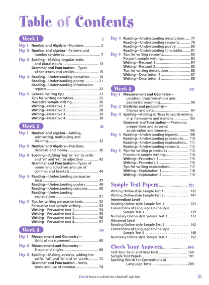 Excel Revise in a Month Year 4 NAPLAN*-style Tests